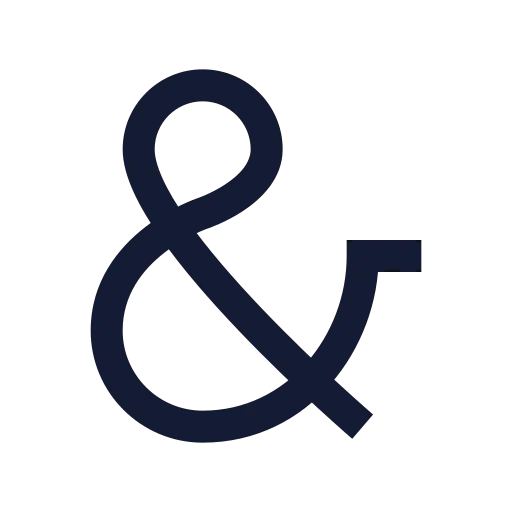 Ampersand Icon in Stroke Sharp style