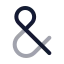Ampersand icon with twotone rounded style