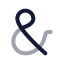 Ampersand icon with twotone rounded style