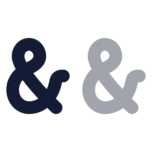 Ampersands Icon in Bulk Rounded style