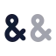 Ampersands icon with bulk rounded style