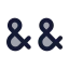 Ampersands icon with duotone standard style