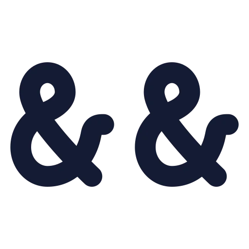 Ampersands Icon in Solid Rounded style