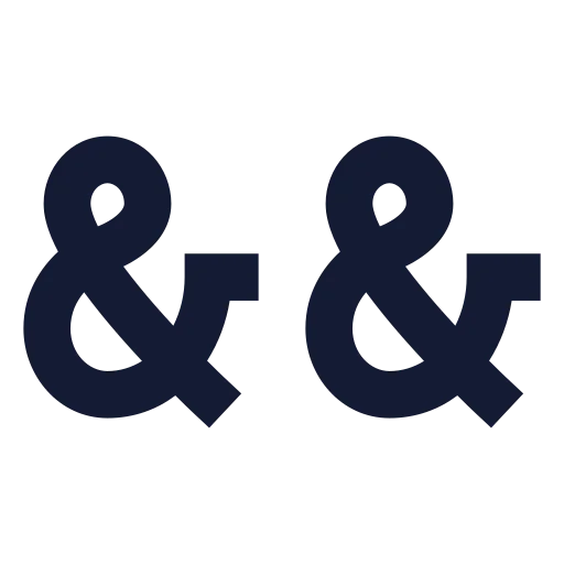 Ampersands Icon in Solid Sharp style
