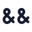 Ampersands icon with solid standard style