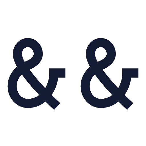 Ampersands Icon in Stroke Sharp style