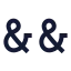 Ampersands icon with stroke sharp style