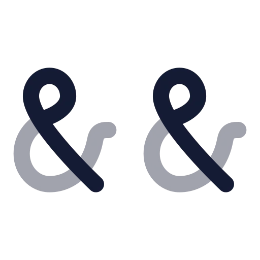 Ampersands Icon in Twotone Rounded style