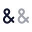 Ampersands icon with twotone rounded style