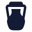 Amphora icon with solid rounded style