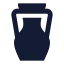 Amphora icon with solid sharp style
