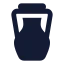 Amphora icon with solid standard style