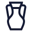 Amphora icon with stroke sharp style