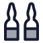 Ampoule icon with duotone standard style