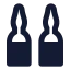 Ampoule icon with solid sharp style
