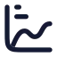 Analysistextlink icon with solid rounded style