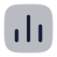 Analytics icon with bulk rounded style