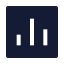 Analytics icon with solid sharp style