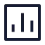 Analytics icon with stroke sharp style