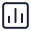 Analytics icon with stroke standard style