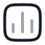Analytics icon with twotone rounded style
