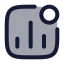 Analytics icon with duotone rounded style