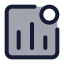Analytics icon with duotone standard style