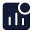 Analytics icon with solid standard style