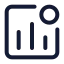 Analytics icon with stroke standard style