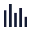 Analytics icon with solid sharp style