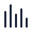 Analytics icon with stroke rounded style