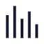 Analytics icon with stroke sharp style
