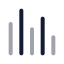 Analytics icon with twotone rounded style