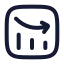 Analyticsdown icon with stroke rounded style