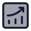 Analyticsup icon with duotone standard style