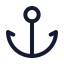 Anchor icon with stroke rounded style