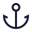 Anchor icon with stroke sharp style