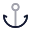 Anchor icon with twotone rounded style