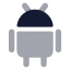 Android icon with bulk rounded style