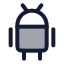 Android icon with duotone rounded style