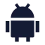 Android icon with solid sharp style