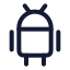 Android icon with stroke rounded style