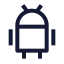 Android icon with stroke sharp style