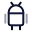 Android icon with twotone rounded style
