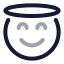 Angel icon with twotone rounded style