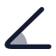 Angle icon with bulk rounded style