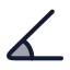 Angle icon with duotone rounded style