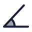 Angle icon with duotone standard style