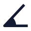Angle icon with solid sharp style