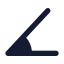 Angle icon with solid standard style